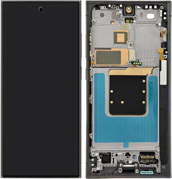 Pantalla Display Samsung Galaxy S24 Ultra | Titanium Black | Con Marco | Dynamic LTPO AMOLED 2X 120Hz | Corte de Cámara Láser DISPLAYS