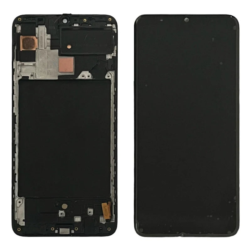 Pantalla Display Samsung Galaxy A70 (SM-A705) | Con Marco | Panel AMOLED | Vidrio Chico | Negro DISPLAYS