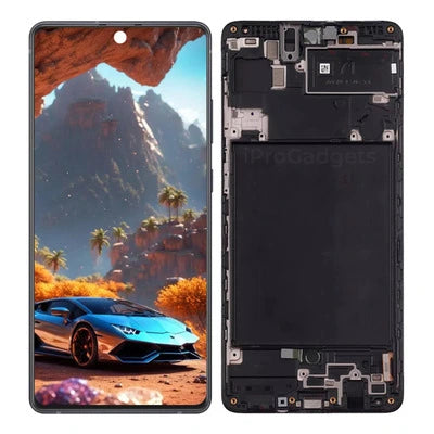 Pantalla Display Samsung Galaxy A71 4G (SM-A715F) | Con Marco | Panel AMOLED | Vidrio Grande | Negro (Variante 2) DISPLAYS