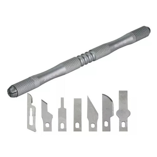 Kit de Cuchillas Relife RL-101B | Juego de 7 Puntas para CPU y IC | Herramienta de Limpieza de Resina Consumibles