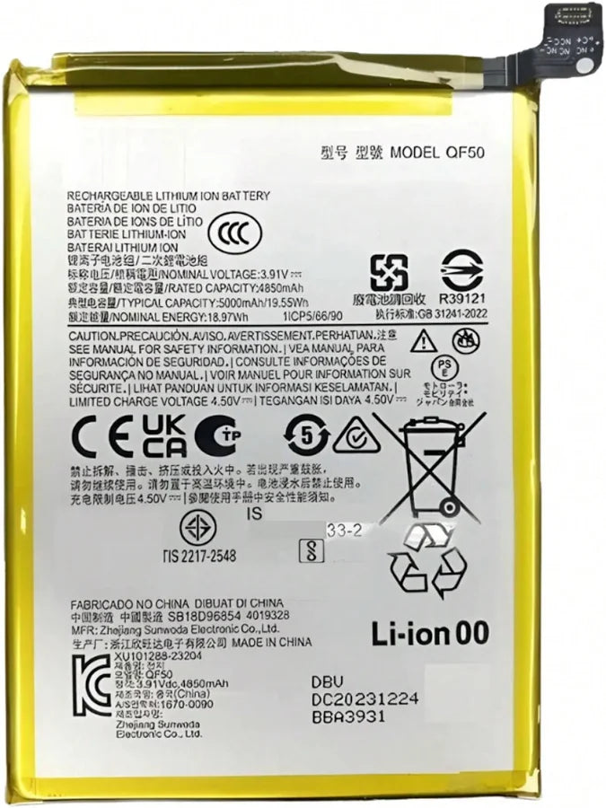 Batería Motorola Moto G34 / Moto G04 | Modelo QF50 | Calidad Original Premium | 5000mAh BATERIA