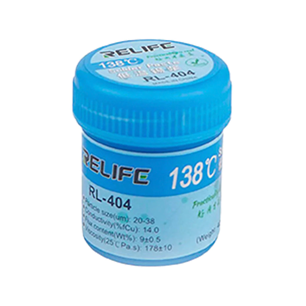 Soldadura en Pasta Relife RL-404 | 138 Grados | Ideal para Reballing Consumibles