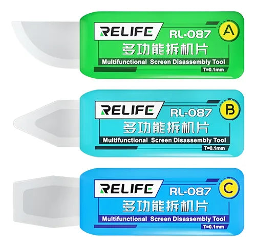 Lainas Metálicas para Celular Relife RL-087 | Juego de 3 Piezas | Apertura Segura Consumibles