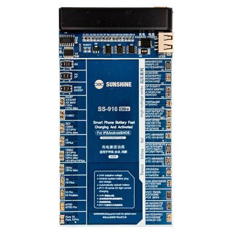 Tabla de Carga para Baterías Sunshine SS-916 Ultra | Activador de Baterías Multimarca Consumibles